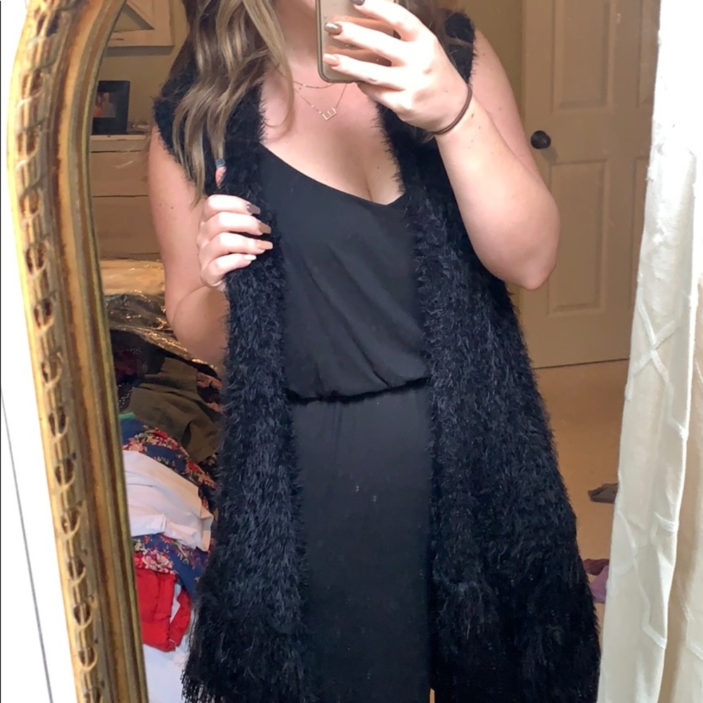 Sleeveless Duster Black